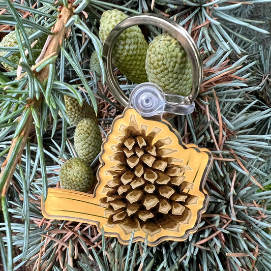 pinecone keychain