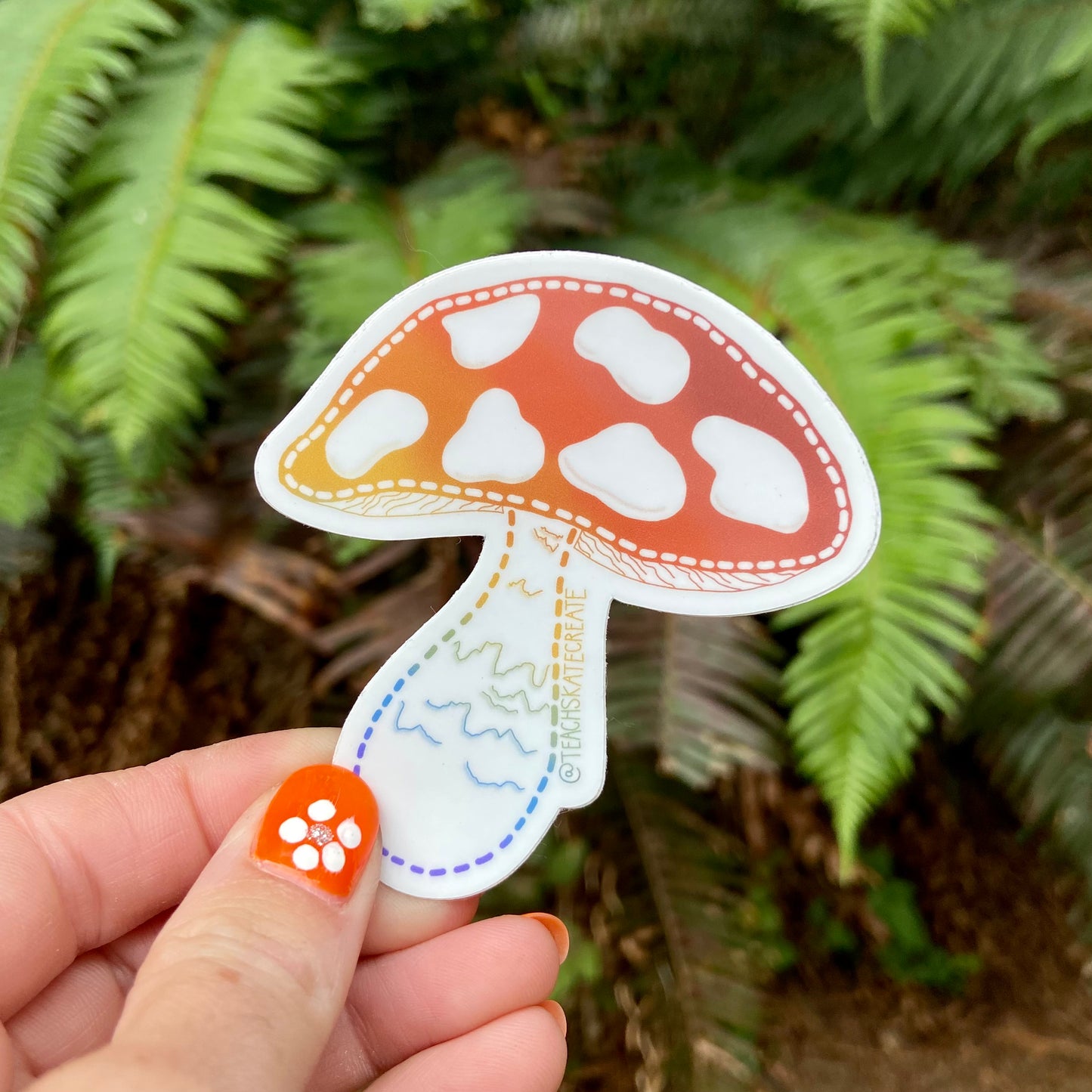 rainbow shroom sticker