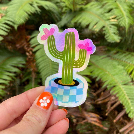 cacti holo sticker