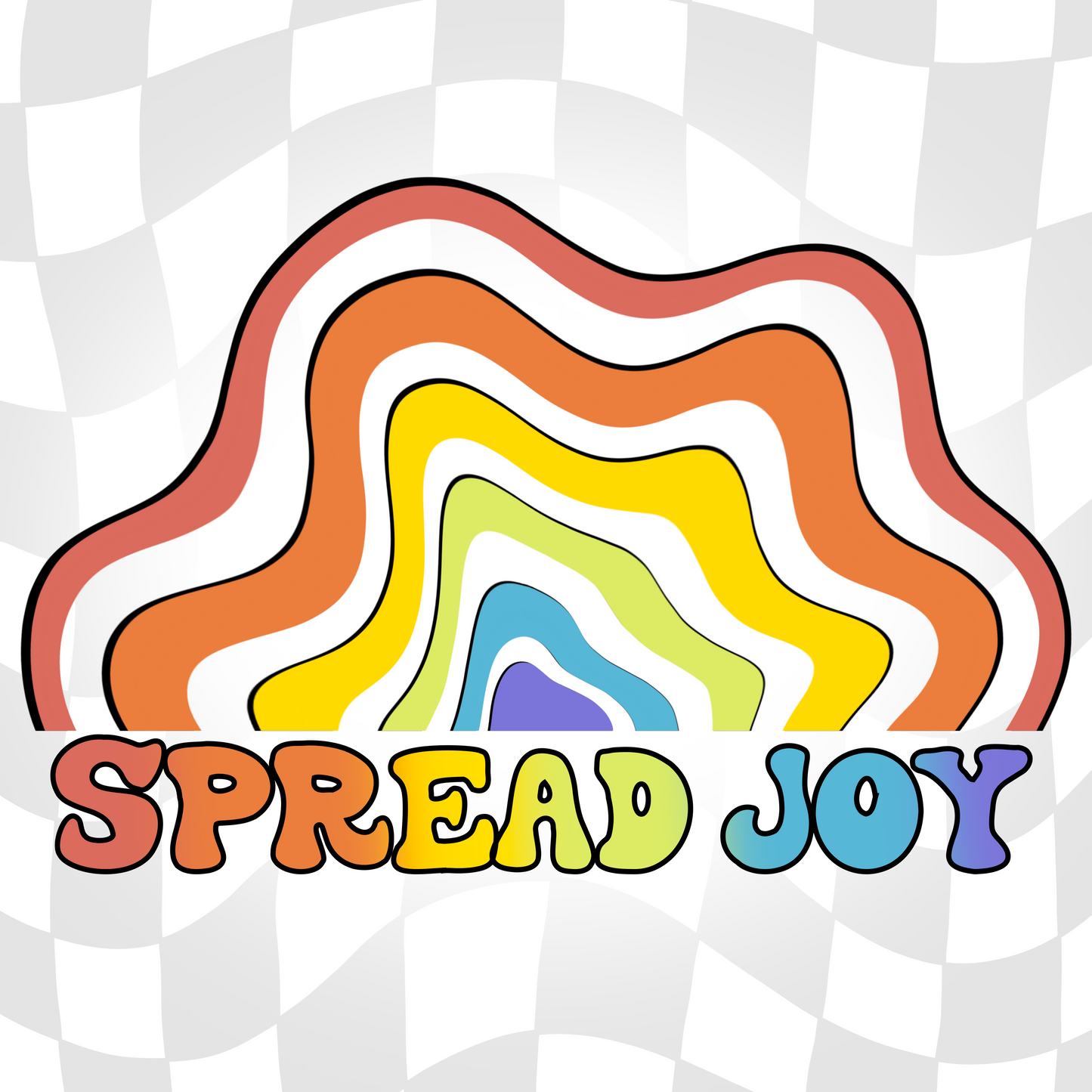 spread joy rainbow keychain